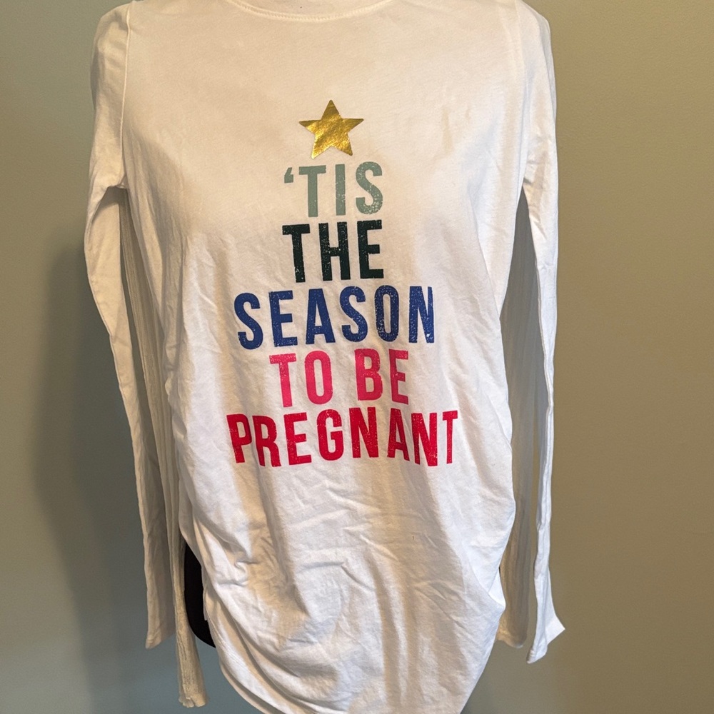 Oh Baby by Motherhood White Maternity Top with Colorful Text
